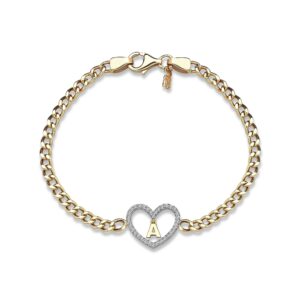 Custom-Made Heart Letter Bracelet