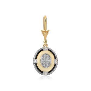 Series Fireball Oval Pave Pendant