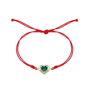 Series Love Emerald & Diamond String Bracelet