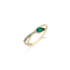 Series Fireball Pear Emerald Ring
