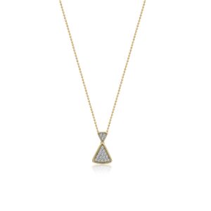 Series Stardust Pave Diamond Triangle Chain Necklace