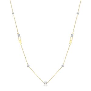Series Galaxy Oval Diamond Chain Necklace