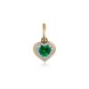 Series Love Emerald Heart Diamond Charm