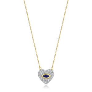 Series Love Marquise Pave Diamond Heart Necklace
