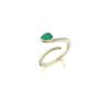Series The Universe Pear-Shaped Emerald Diamond Ring