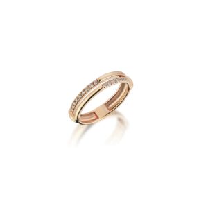 Series Moonlight Double-Row Diamond Ring