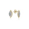 The Universe Pave Diamond Horizontal Earrings